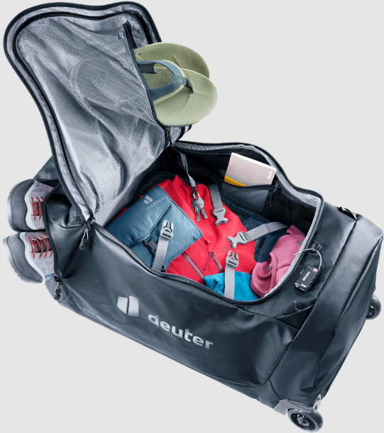 deuter pro roller 90 with stuff in it