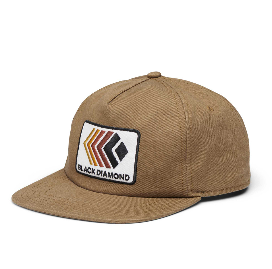 black diamond washed cap in the color dark curry faded patch