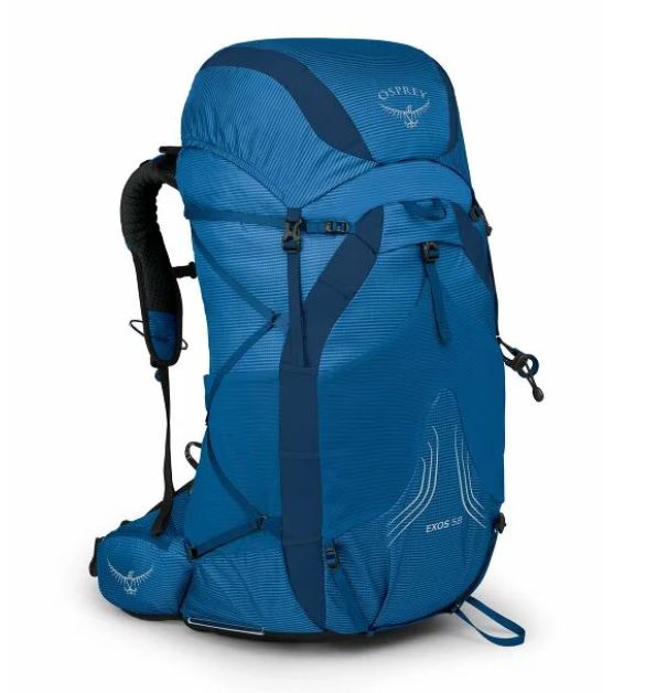 Osprey Exos 58 Backpack in blue