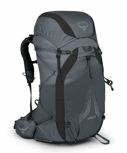 Osprey Exos 58 Backpack in grey