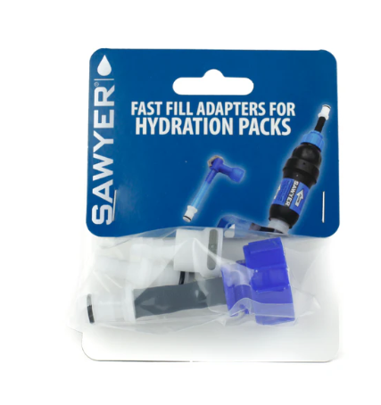 the sawyer fast fill adapters in its packaging