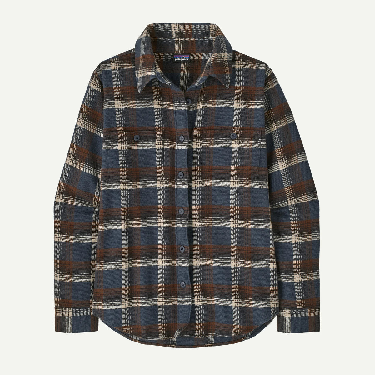 blue and brown flannel shirt