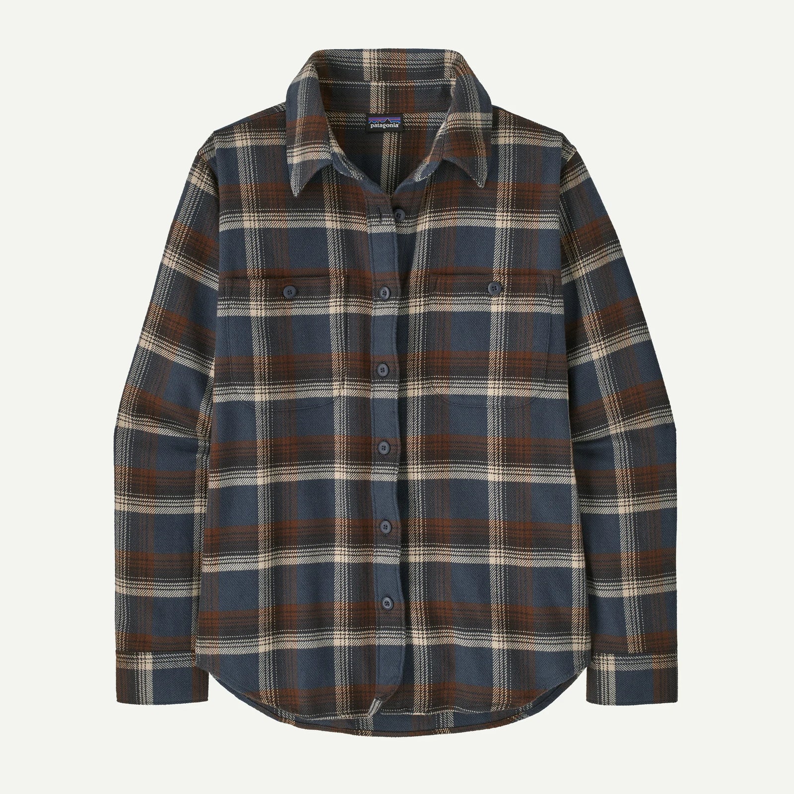 blue and brown flannel shirt