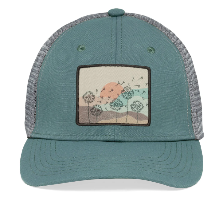 the sunday afternoons artist patch trucker hat in the pattern fly free
