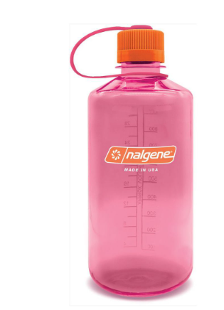 the nalgene 32 oz narrow mouth sustain bottle in flamingo pink
