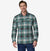 patagonia mens midweight fjord flannel in the color guides nouveau green front view on a model