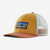 the patagonia p6 lopro trucker in the color pufferfish gold
