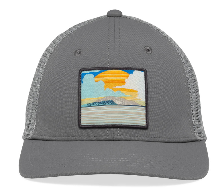 the sunday afternoons artist patch trucker hat in the pattern golden hour