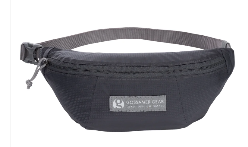 gossamer gear bumster bag in gray
