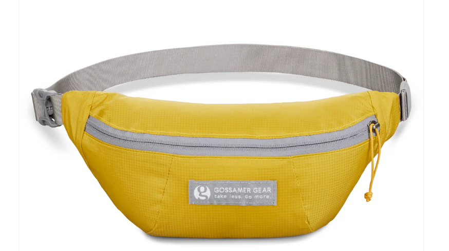 gossamer gear bumster bag in yellow