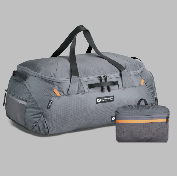 gossamer vanish duffel shown packed away and unpacked