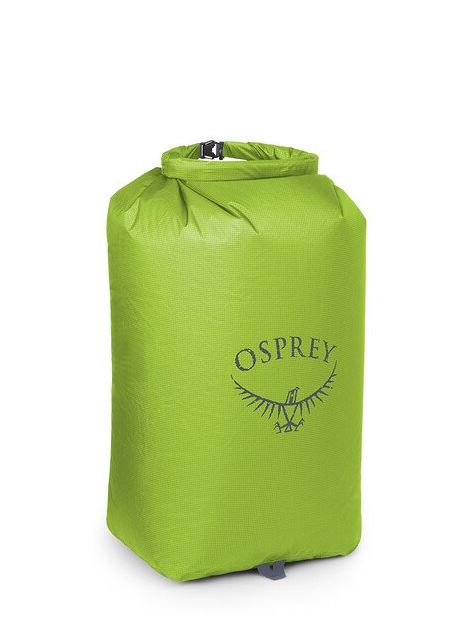 a photo of the osprey ultralight dry sack 35 liter in the color limon green
