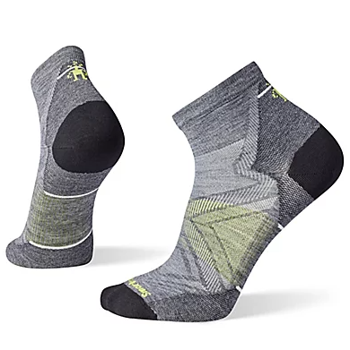 smartwool run ankle socks in medium gray