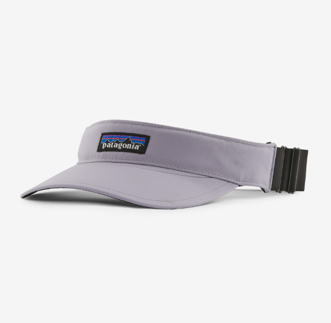 the patagonia airshed visor in the color herring grey, front view