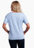 the kuhl women's mountain sketch tee in the color hydrate, back view on a model