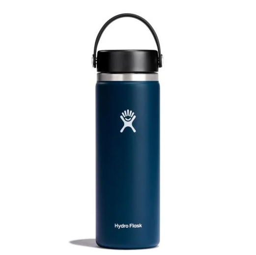 hydroflask 20 oz wide mouth bottle in indigo