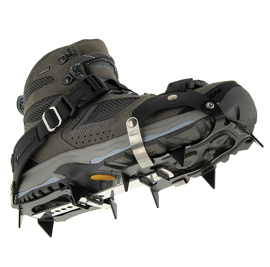 kahtoola k10 crampon on boot
