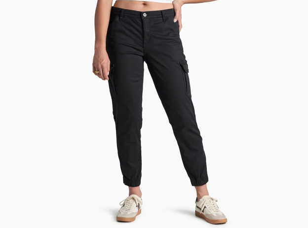kuhl kultivatr joggr womens black front on a model