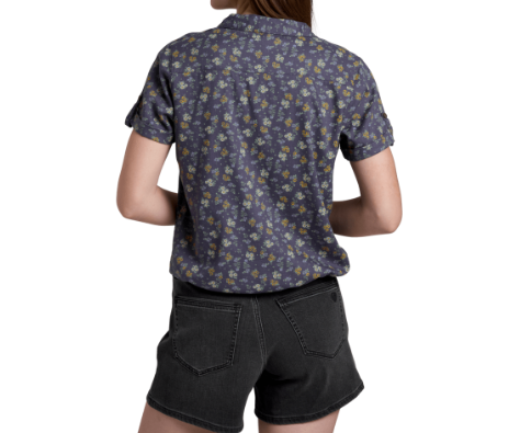 kuhl liliana mystic print on a model back view