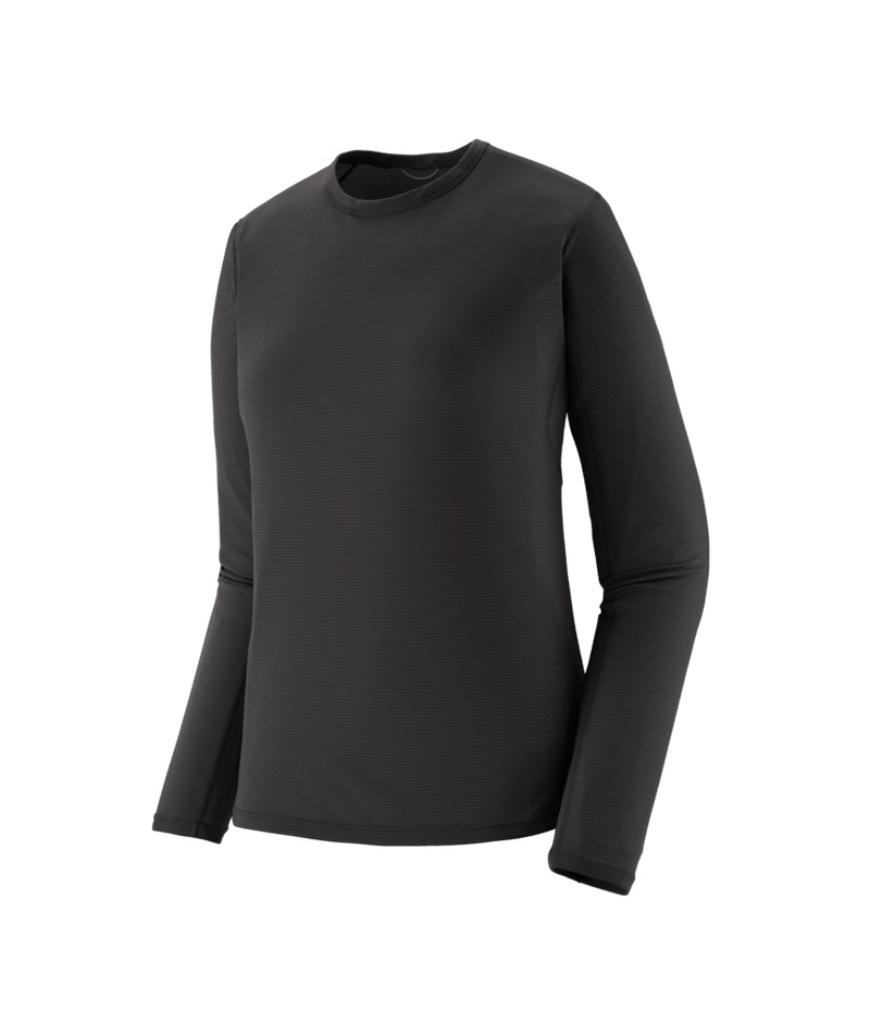 A black long-sleeve crewneck shirt 