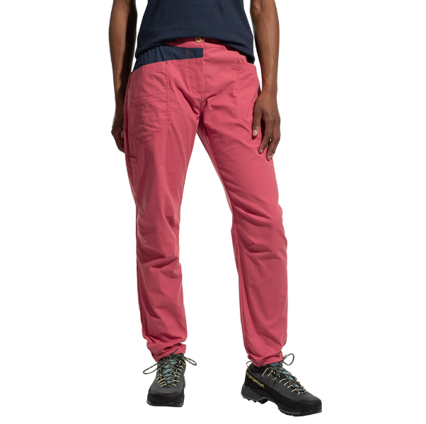 la sportiva labyrinth pant womens in rose front view on a model