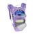 the camelbak mini mule pack in lavender, back view showing the zippers open 