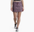 the kuhl womens kruiser getaway skort on a model in the color mauve woodland, front view