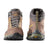 a photo of the mens tx hike mid leather gtx boot from la sportiva in the color taupe/moss, view of the front and back of the shoe