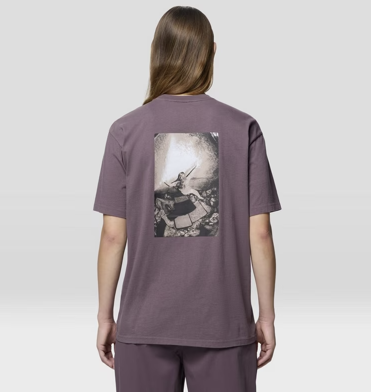 mountain hardwear womens seek grit purple haze back view on a model