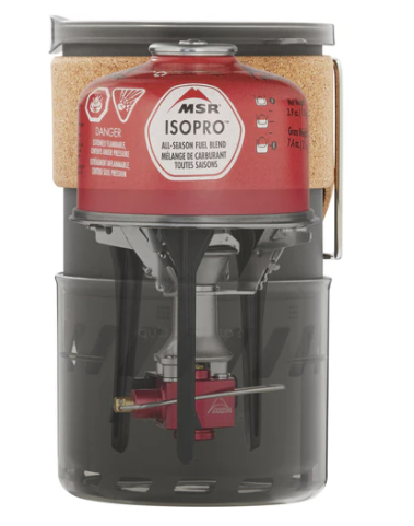 msr switch stove nested in pot