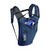 the camelbak classic lite hydration pack in navy, view of the back of the pack with hydration bladder 