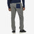 a photo of the mens patagonia synchilla fleece pant in the color nickel, back view on a model