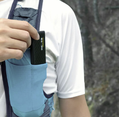 nitecore nb air in a running vest