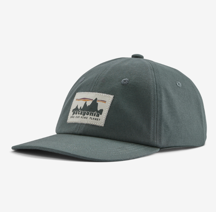 patagonia 73 skyline trad cap in the color nouveau green