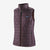 patagonia nano puff vest womens in the color obsidian plum, front view