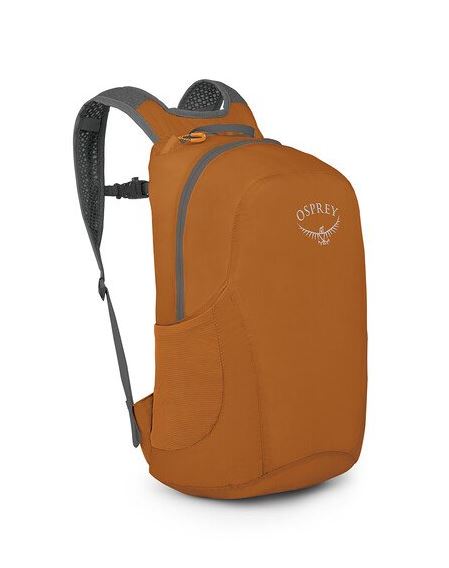 a photo of the osprey ultralight stuff pack in the color toffee orange, front view