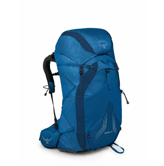 osprey exos 48 in blue front view