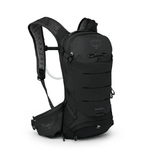 osprey raptor 10 in black front view