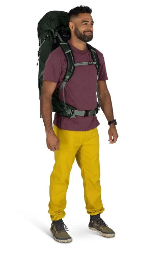 osprey talon 44 backack black on a model