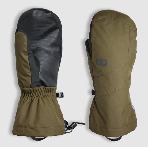 outdoor research mens adrenaline mitts in olive
