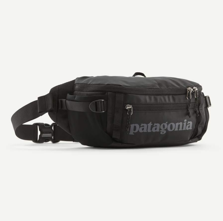 patagonia black hole waist pack in black