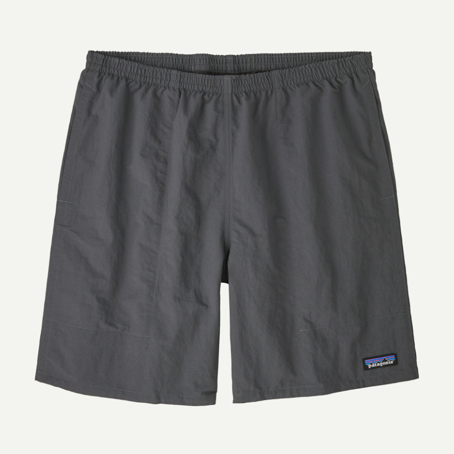 patagonia mens baggies 7 inch in color forge grey
