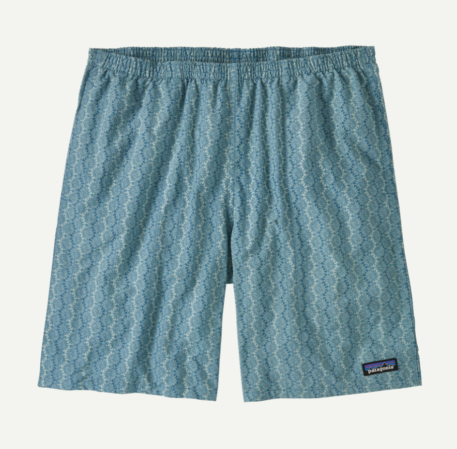 patagonia mens baggies in kalidoscope still blue 7 inch