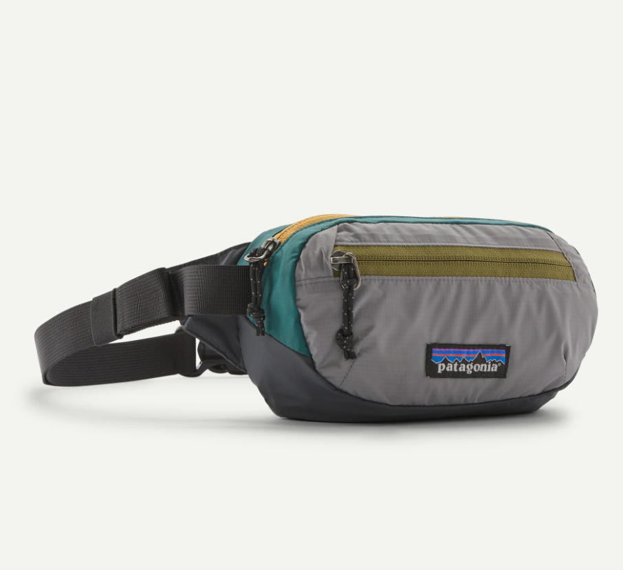 patagonia terravia hip pack 1l in noble gray

