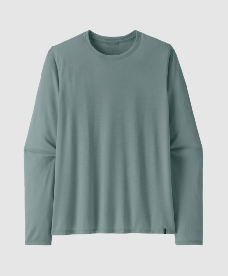 patagonia capilene cool long sleeve shirt in blue sage
