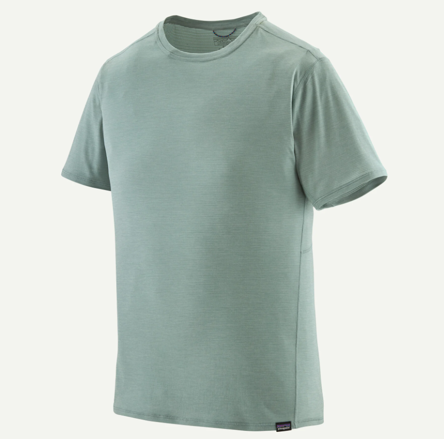 patagonia capilene cool lightweight short sleeve shirt mens in thermal blue