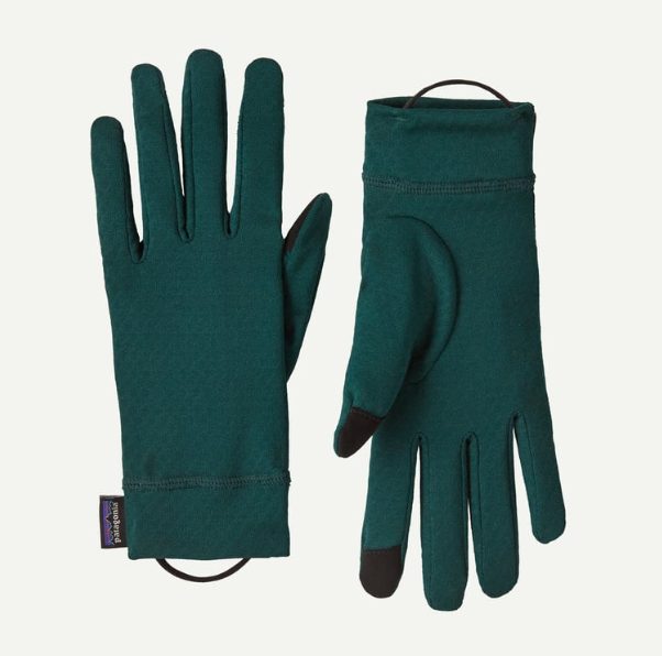 patagonia capilene midweight gloves green