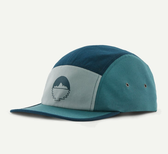 patagonia graphic maclure hat in wetland blue
