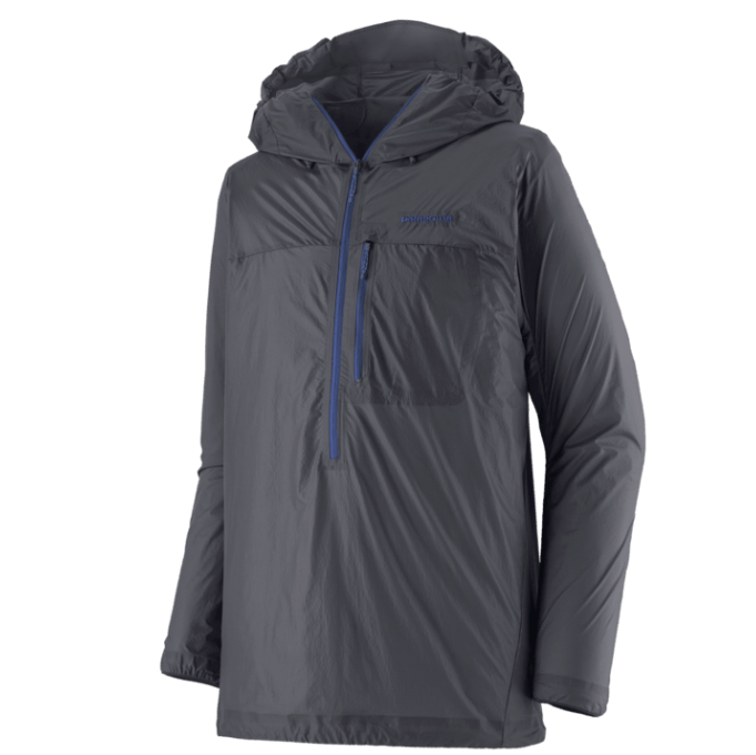 patagonia houdini rock jacket in smolder blue