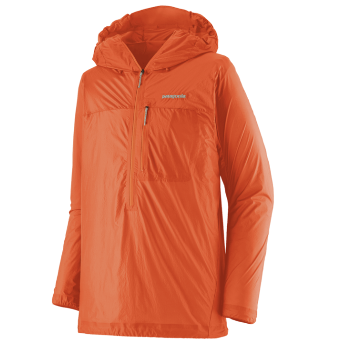 patagonia houdini rock jacket in orange peel